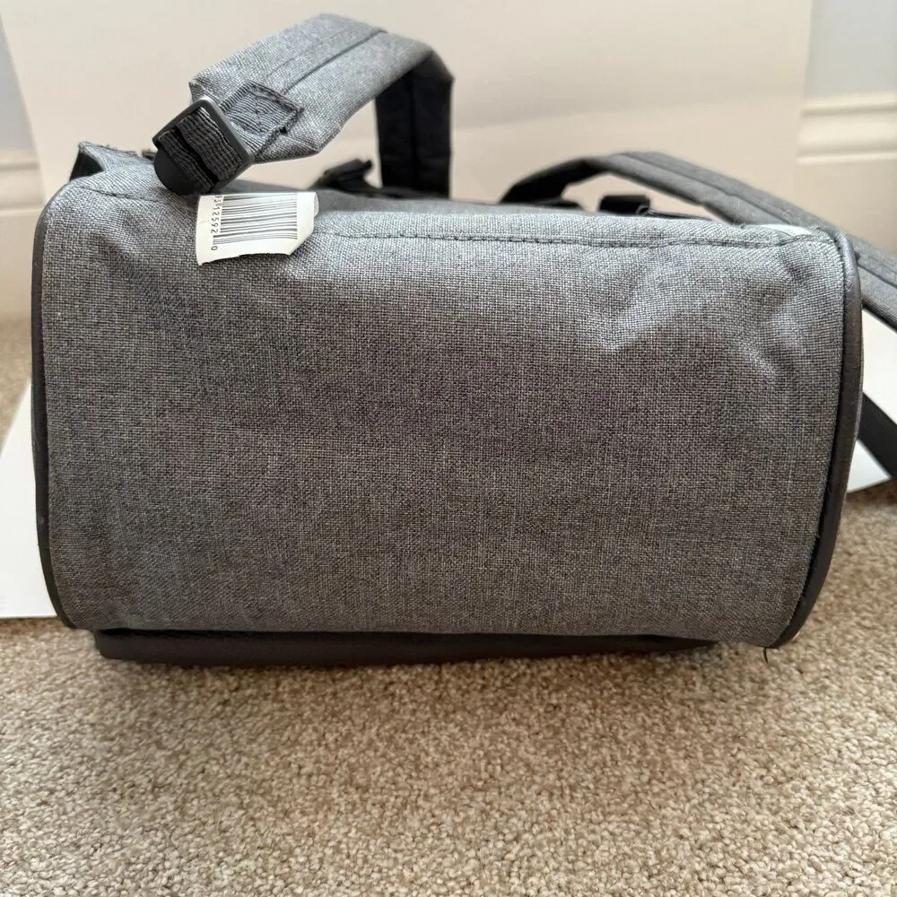 Banana Fish Midi Backpack Diaper‎ Bag Gray Insulated Bottle Holder Changing Pad